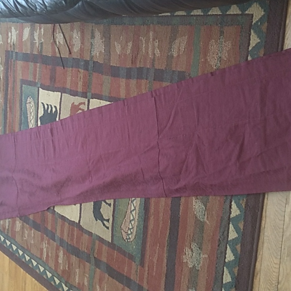🍷 VALANCE DAMASK Custom Made Cranberry  Burgundy 308" X 24"